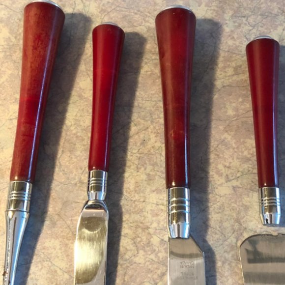 60's Gourmates Serving Pieces - 4 - Serveware - Utensils - Bakelite - Glo-Hill - Picture 4 of 6